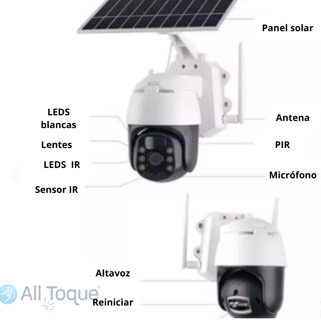 SmartCam 4G/5G™ Cámara solar wifi  y SIMCARD chip telefonico homologada